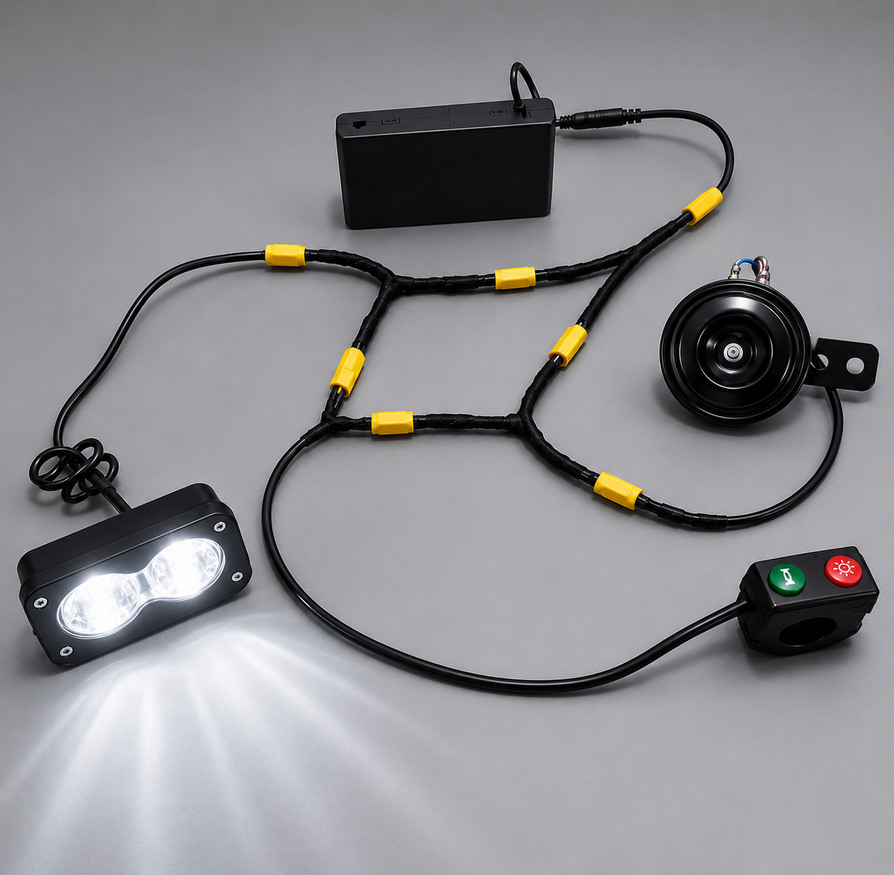Battery Power Baha Lights With Horn